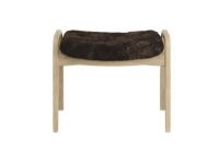 Billede af Swedese Lamino Fodskammel H: 48 cm - Eg Naturlak/Espresso Fåreskind