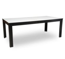 Billede af Skovby SM24 Spisebord inkl. 3 Tillægsplader 100 x 200 cm - Hvid laminat / Sort Eg 