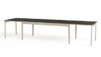 Billede af Skovby SM27EHS Spisebord inkl. 3 Tillægsplader 101 x 358 cm - Sort Laminat / Hvidolieret Eg