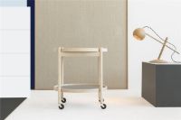 Billede af Brdr. Krüger Bølling Bakkebord m. 2 bakker Ø: 50 cm - Ubehandlet Eg/Sort og Hvid