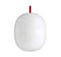 Billede af Piet Hein Superæg 300 Pendel Ø: 25 cm - Opal/Rød Ledning