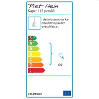 Billede af Piet Hein Super 115 Pendel Ø: 11,5 cm - Opal/Sort Ledning
