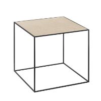 Billede af Audo Copenhagen Twin 35 Table 35x35 cm - Sort Stel/Hvid/Eg 