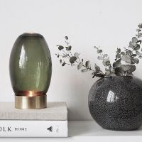 Billede af House Doctor fyrfadsstage Mushroom H:14 cm - Grå  OUTLET