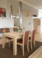 Billede af Skovby SM64 Spisebordsstol H: 96 cm - Hvidolieret Eg / Sort Læder