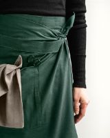 Billede af The Organic Company Slå Om Forklæde 60x160 cm - Dark Green OUTLET