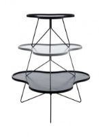 Billede af Swedese Flower Mono Sofabord 90x84x45 cm - Hvidlakeret Ask/Hvid Stål