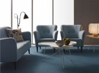 Billede af Swedese Flower Mono Sofabord 90x84x45 cm - Hvidlakeret Ask/Hvid Stål