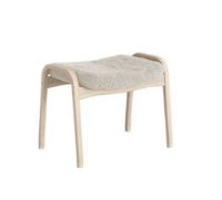 Billede af Swedese Lamino Fodskammel H: 48 cm - Hvidpigmenteret Eg/Moonlight Fåreskind