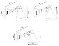 Billede af DCW Editions Lampe Gras N304SW Væglampe Rund m. Afbryder H: 14cm - Sort/Sort