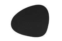 Billede af LindDNA Table mat Curve L 37x44 cm - Lace Black OUTLET