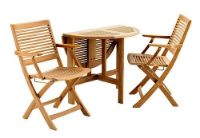 Billede af Kircodan Espresso Klapstol Med Armlæn SH: 45 cm - Teak 