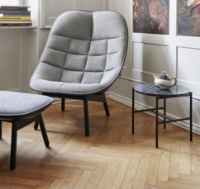 Billede af HAY Uchiwa Skammel H: 39cm - Sort lakeret eg/Hallingdal 126 Sierra SI1001