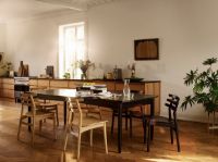 Billede af FDB Møbler J48 Stol Poul M. Volther Siddehøjde: 46 cm - Eg/Sort Læder