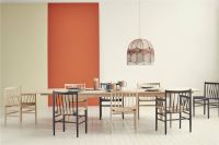 Billede af FDB Møbler J80 Jørgen Bækmark Stol SH: 45 cm - Sortlakeret Bøg / Natur Flet  