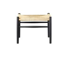 Billede af FDB Møbler J83 Skammel Jørgen Bækmark H: 41 cm - Sort/Natur Flet