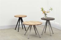 Billede af HAY Pyramid Coffee Table 51 Ø: 45 cm - Black Steel/Oiled Oak