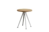 Billede af HAY Pyramid Coffee Table 51 Ø: 45 cm - Beige Steel/Oiled Oak