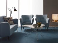 Billede af Swedese Flower Mono Sofabord 90x84x39 cm - Hvidlakeret Ask/Hvid Stål