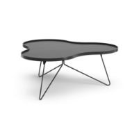 Billede af Swedese Flower Mono Sofabord 114x107x45 cm - Sortlakeret Ask/Sort Stål