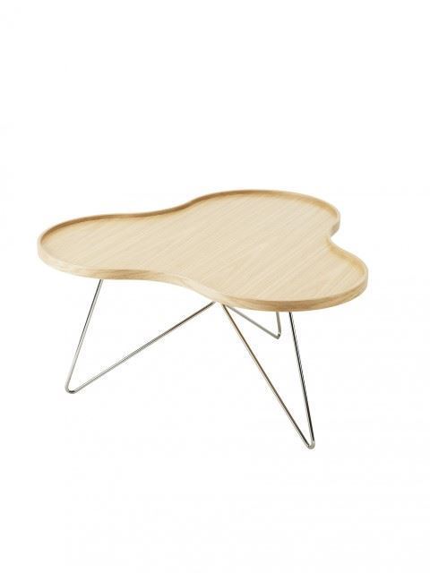 Billede af Swedese Flower Mono Sofabord 90x84x45 cm - Eg Natur Lak/Krom   