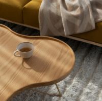 Billede af Swedese Flower Mono Sofabord 90x84x45 cm - Eg Natur Lak/Krom   