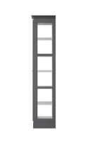 Billede af Lindebjerg Design Classic V1 Vitrineskab Højrehængt Dør 70x210 cm - Anthracite