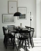 Billede af FDB Møbler J46 Poul M. Volther Stol SH: 45 cm - Sort 