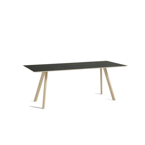 Billede af HAY CPH 30 Table 200x90x74 cm - Lacquered Solid Oak/Black Linoleum