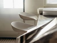 Billede af HAY AAS 38 Barstol High SH: 74 cm - Stainless Steel/White