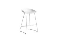 Billede af HAY AAS 38 Barstol Low SH: 64 cm - White Powder Coated Steel/White