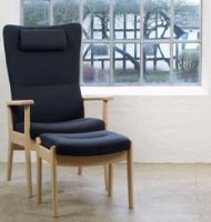 Billede af Farstrup Plus 6910 lænestol Inklusiv 5990 Fodskammel - Lysnet Bøg  