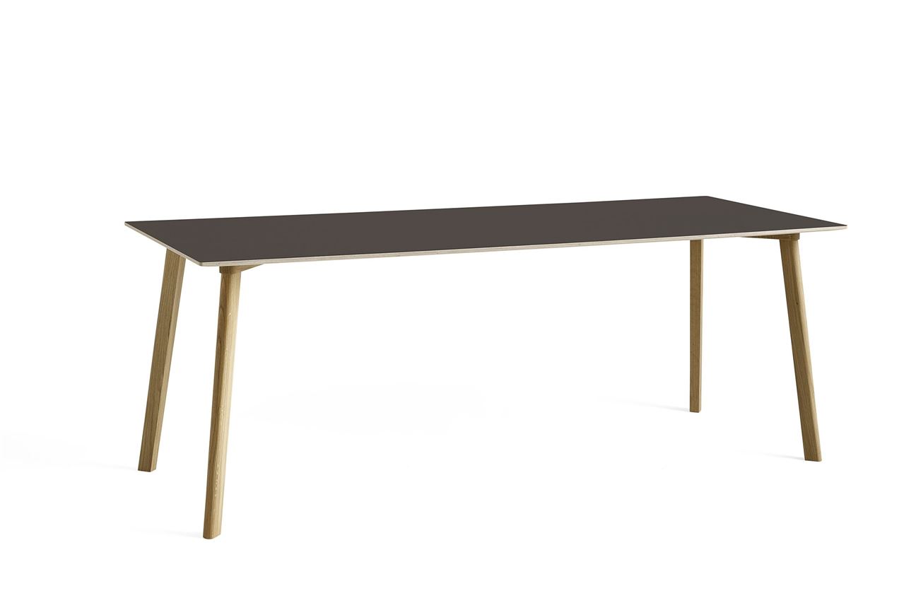 Billede af HAY CPH Deux 210 Table 200x75x73 cm - Lacquered Solid Oak/Stone Grey Laminate