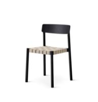 Billede af &Tradition TK1 Betty Chair SH: 47cm - Black/Natural Linen