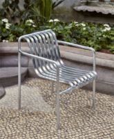 Billede af HAY Palissade Dining Armchair SH: 45 cm - Hot Galvanised