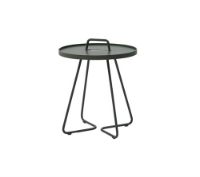 Billede af Cane-line Outdoor On-The-Move Sidebord Lille Ø: 44 cm - Dark Green