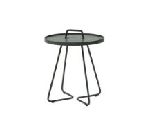 Billede af Cane-line Outdoor On-The-Move Sidebord Lille Ø: 44 cm - Dark Green