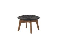 Billede af Cane-line Outdoor Peacock Fodskammel / Sidebord - Teak / Dark Grey
