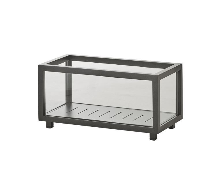Billede af Cane-line Outdoor Lightbox Rektangulær H: 22 cm - Lava Grey