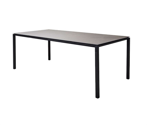 Billede af Cane-line Outdoor Pure Havebord 200x100 cm - Lava Grey/Nero Black Ceramic