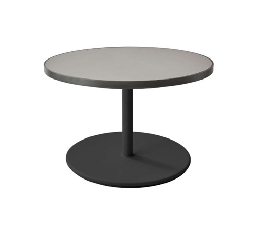 Billede af Cane-line Outdoor Go Sofabord Ø: 75 cm - Lava Grey/Light Grey