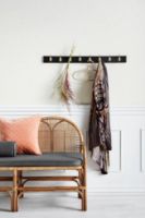 Billede af Nordal Edgy Knagerække m. 8 Knager L. 90 cm - Brass/Sort