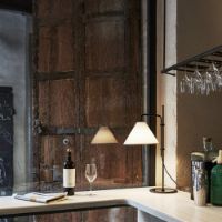 Billede af Lampefeber Funiculí S Fabric Bordlampe H: 61,4 cm - Sort/Hvid