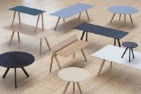 Billede af HAY CPH 90 Desk 130x65x74 cm - Lacquered Solid Oak/Black Linoleum 