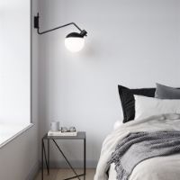 Billede af Lampefeber Baluna Væglampe Medium D: 52,5 cm - Hvid/Sort