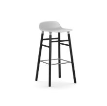 Billede af Normann Copenhagen Form Barstol SH: 75cm - Hvid/Sort Eg