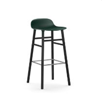 Billede af Normann Copenhagen Form Barstol SH: 75cm - Grøn/Sort Eg