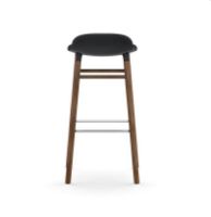 Billede af Normann Copenhagen Form Barstol SH: 75cm - Sort/Valnød