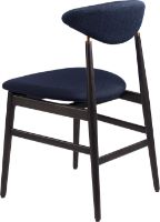 Billede af GUBI Gent Dinning Chair - Black Stained Oak Matt/ Antique Brass / Kvadrat Vidar 554