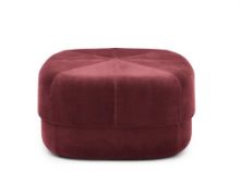 Billede af Normann Copenhagen Circus Puf Large - Mørkerød Velour 